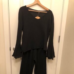 Floaty Pants and Shirt Set, Black